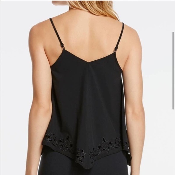 Fabletics Brice Black Sleeveless Embroidered Bottom Top / Tank S - Picture 2 of 5